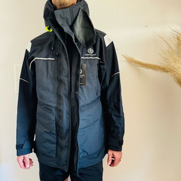 NEW Henri Lloyd $995 Black Transocean Jacket Waterproof Rain Sailing Coat S - Picture 9 of 15